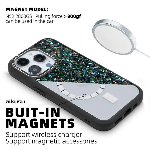 7.5M Impact Transparent Phone Case for iPhone 15/14/13 Pro Max | Aikusu 6