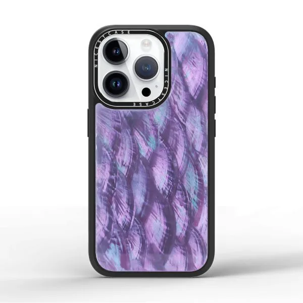 aikusu 3 メートル耐衝撃ブルーマザーオブパール電話ケース TPU PC 電話ケース iPhone 16 15 14 13 プロマックス 1