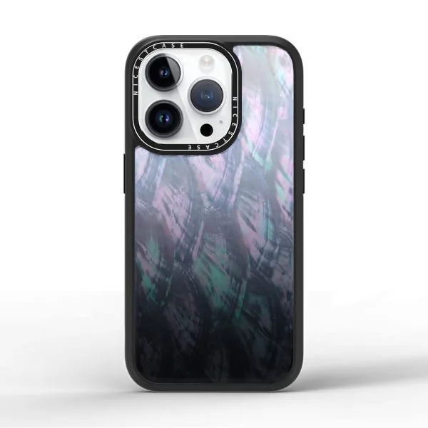 aikusu 3 メートル落下保護グラデーションピンクカラーマザーオブパール電話ケース TPU PC 電話ケース iphone 16 15 14 13 プロマックス 1