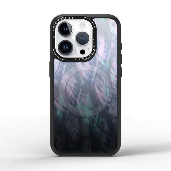 aikusu 3M Protezione contro le cadute Sfumatura Colore rosa Madreperla Custodia per telefono TPU PC Custodie per telefoni magnetici per iPhone 16 15 14 13 Pro Max 1