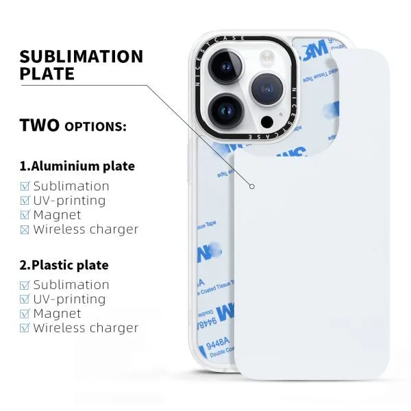 aikusu 3M Anti-Shock Custom 2D Sublimation Blank Plaque en plastique en gros prend en charge le chargement sans fil TPU Clear Magnetic Phone Case pour iPhone 16 15 14 13 Pro Max Case 1