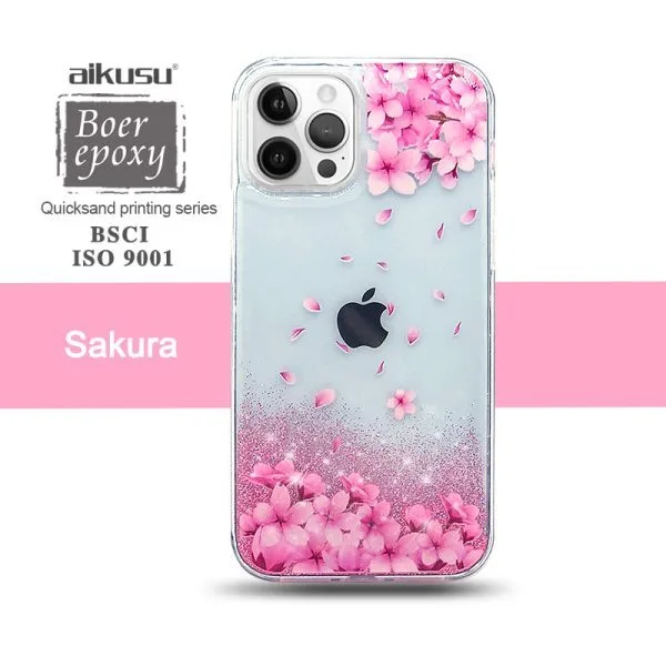 Custodia per telefono con stampa UV antiurto da 1,5 m Custodia per telefono in TPU con glitter per iPhone 16 15 14 13 12 Pro Max 1