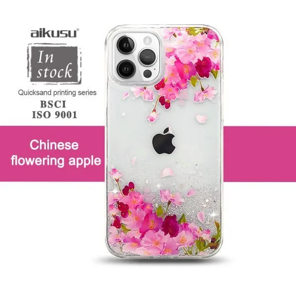 Custodia per telefono con stampa UV anti-shock da 1,5 m Custodia per telefono in TPU con glitter per iPhone 16 15 14 13 12 Pro Max 1