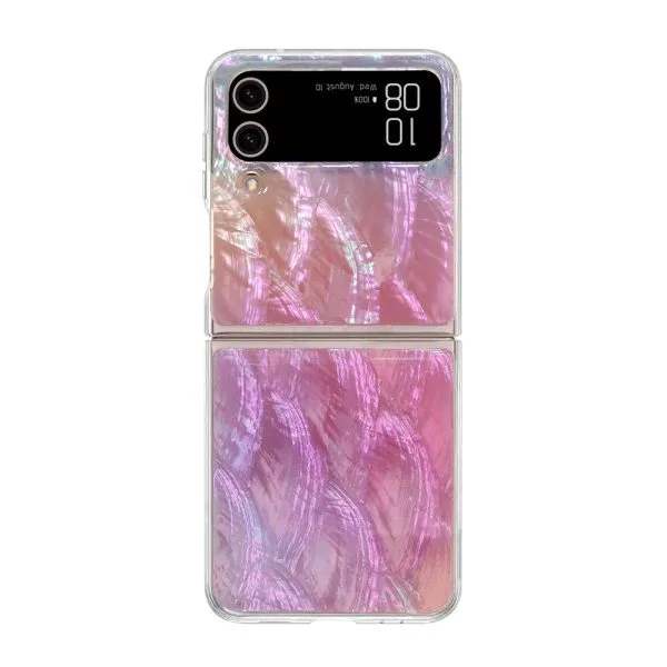 Cas fait sur commande de téléphone de nacre d'époxy de résine antichoc de 1,5 m pour Samsung Z-Flip4 1