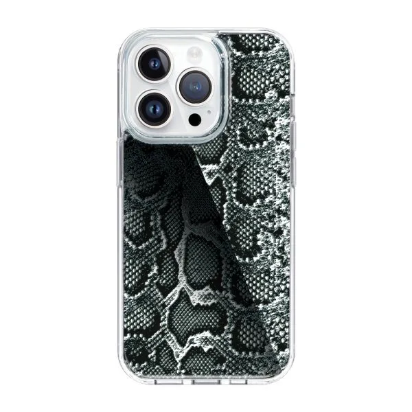 1.5m  Shockproof Black Python Mirror Phone Case TPU PC UV Printing Custom Phone Cases For iPhone 16 15 14 13 12 Pro Max 1