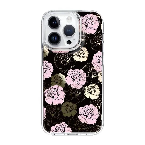 Custodia per telefono con specchio rosa anti-shock da 1,5 m Custodia per telefono in TPU con stampa UV per PC personalizzata per iPhone 16 15 14 13 12 Pro Max 1