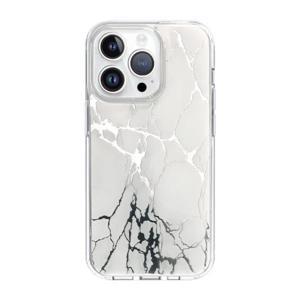 1.5m  Anti-Shock Marble Mirror Phone Case TPU PC UV Printing Phone Cases For iPhone 16 15 14 13 12 Pro Max 1