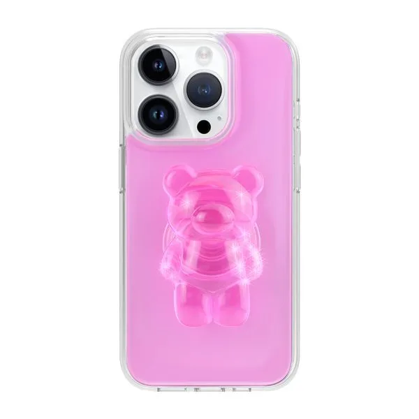 Custodia per telefono in resina epossidica antiurto da 1,5 m Custodia per telefono in TPU personalizzato con orso per iPhone 16 15 14 13 12 11 Pro Max1 1