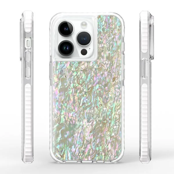 aikusu 5M Shockproof Matte Clear TPU Pearl Resin Epoxy Magnetic Phone Cases For iPhone 16 15 14 13 12 Pro Max 1