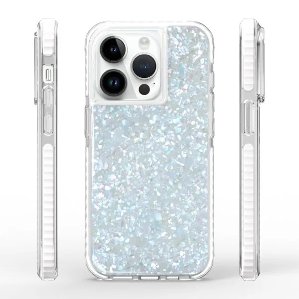 aikusu 5M 防摔 TPU 珍珠母貝樹脂環氧樹脂手機殼適用於 iPhone 16 15 14 13 12 Pro Max 1