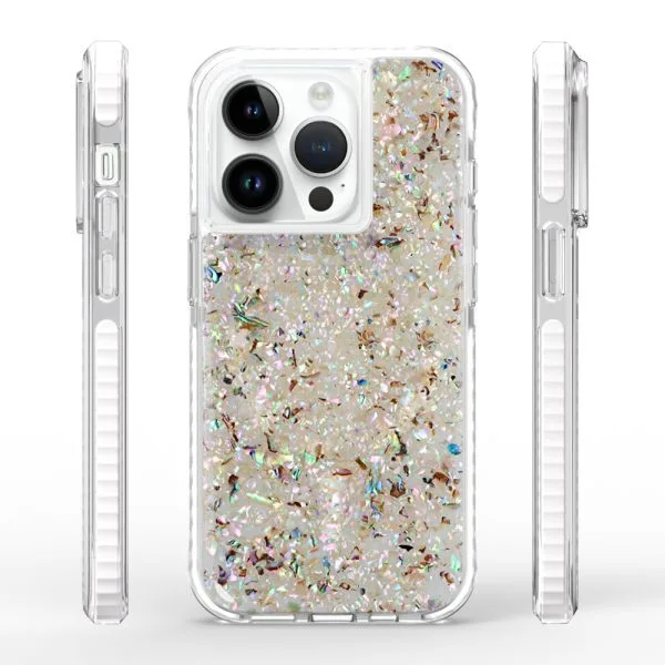 aikusu 5M Protezione contro le cadute TPU Madreperla Copertura del telefono Custodia in resina epossidica magnetica per telefono per iPhone 16 15 14 13 12 Pro Max 1