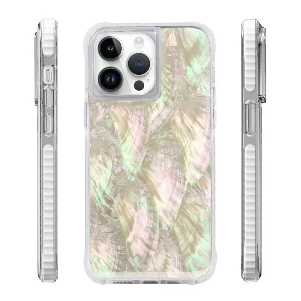 aikusu 5M 防震 TPU PC TPE 天然珍珠母樹脂環氧樹脂手機殼適用於 iPhone 16 15 14 13 12 Pro Max 1