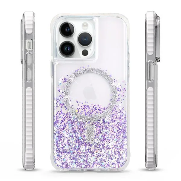 aikusu 5M 防震 TPU 閃光 Bling Bling 樹脂環氧樹脂手機殼適用於 iPhone 16 15 14 13 12 Pro Max 1