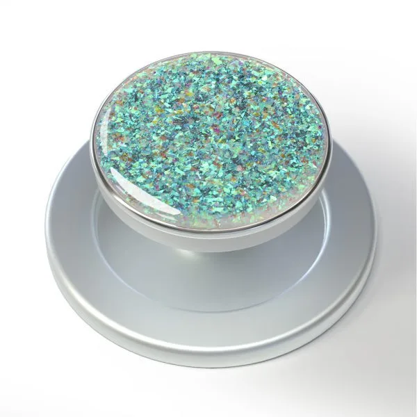 Универсальная настольная блестящая серебряная магнитная ручка aikusu для мобильного телефона iPhone 16 15 14 13 12 Pro Max 1