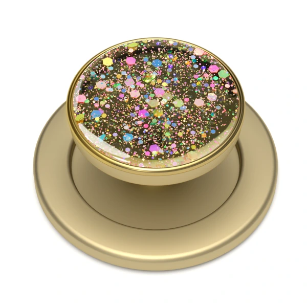 aikusu Custom 360 Rotational Gold Glitter Magnetic Phone Grip PopSocket per iPhone 16 15 14 13 12 Pro Max 1