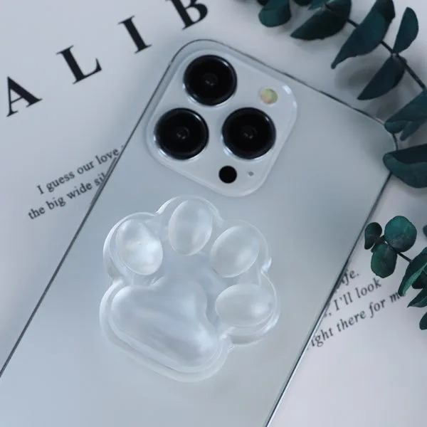 aikusu Custom 360 Rotational Resin Epoxy Cat Claw Stand Clear Phone Pop Grip per tutti i telefoni cellulari 1