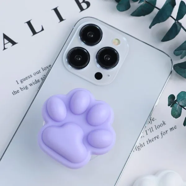 aikusu Custom 360 Rotational Resin Epoxy Cat Claw Stand Blu Phone Pop Grip per tutti i telefoni cellulari 1