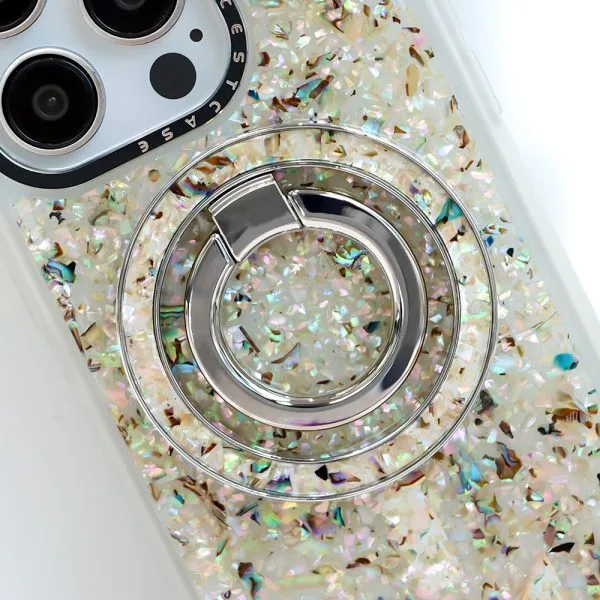 aikusu Anello per impugnatura magnetica personalizzata Rotazione a 360 gradi Cavalletto perla Anello per impugnatura per telefono Supporto per Iphone 16 15 14 13 12 11 Serie 1