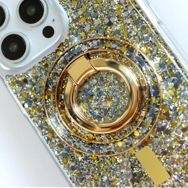 aikusu 客製化閃光磁鐵手機指環支架可折疊磁性金屬手機握把適用於 iPhone 1