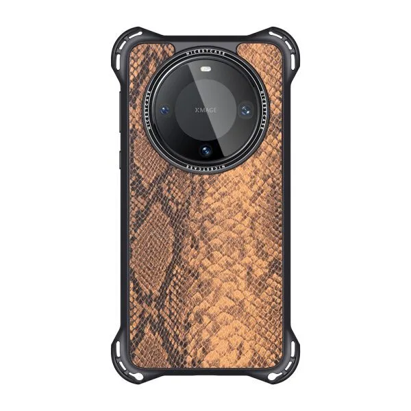 aikusu Capa de telefone de couro PU personalizada capa de telefone de pele de cobra para Huawei Mate 60 Pro 1