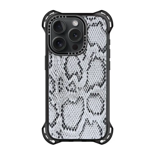 aikusu 7.5M ShockProof PU Leather Phone cover TPU PC Python Skin Pattern Phone Cases For iPhone 16 15 14 13 Pro Max 1