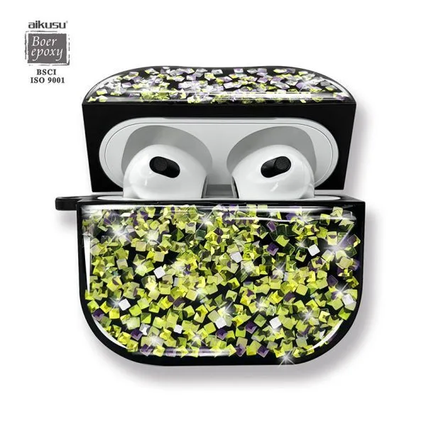 aikusu Design Luxury Girl Bling Star Glitter Custodia per auricolari per Airpod 1
