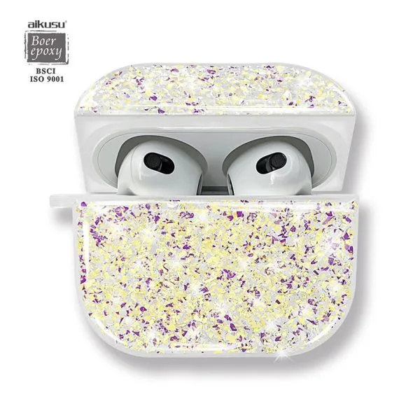 أفضل حالة مخصصة الفاخرة فتاة بلينغ الأصفر بريق حالة الهاتف لAirpod 1