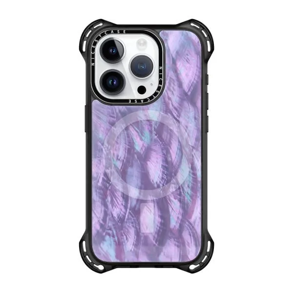 aikusu 7.5M 防震珍珠母貝紫色磁性手機殼適用於 iPhone 16 15 14 13 Pro Max 1