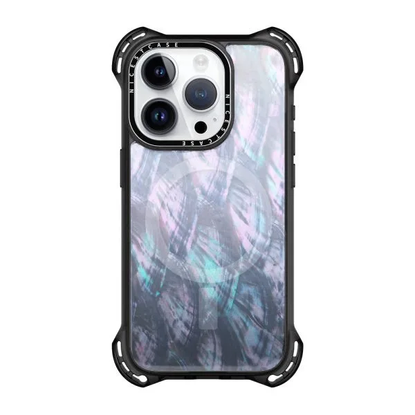 aikusu 7.5M Custodie per cellulari magnetiche in madreperla sfumata di colore rosa anti-impatto per iPhone 16 15 14 13 Pro Max 1