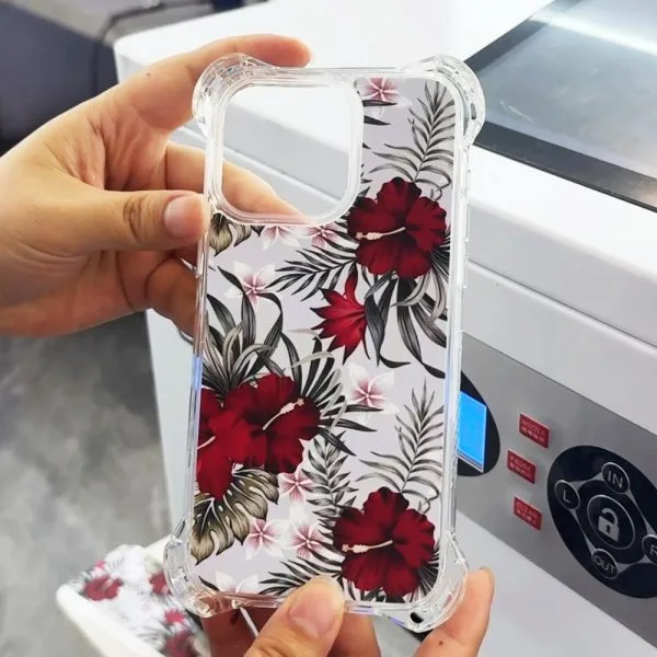 aikusu 7.5M 충격 방지 UV 인쇄 PVC 플레이트 꽃 인쇄 가능한 전화 케이스 iPhone 16 15 14 13 Pro Max 1