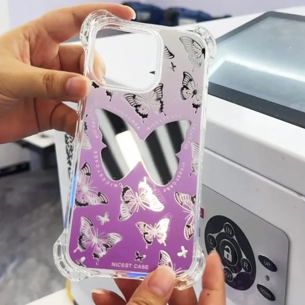 aikusu 7.5M 충격 방지 UV 인쇄 PVC 플레이트 나비 인쇄 가능한 전화 케이스 iPhone 16 15 14 13 Pro Max 1