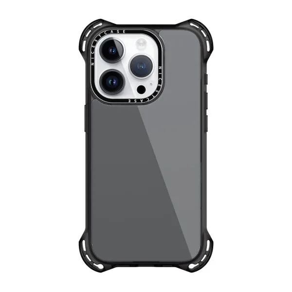 aikusu 黒透明電話ケースデザイン TPU 携帯電話ケースカスタム iPhone 13 14 15 16 プロマックスケース 1