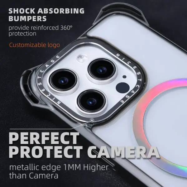 Aikusu 7.5M Shockproof TPU Clear Blank Phone Case Wholesale Custom Magnetic Phone Case for Iphone 16 15 14 13 Pro Max Case-1 6