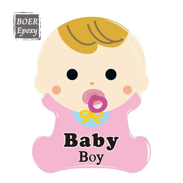 aikusu مخصص الكرتون بيبي بوي الراتنج الايبوكسي التسمية للهاتف حالة الثلاجة الكمبيوتر المحمول 1