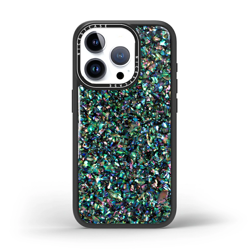 Waterproof shining natural 3M anti shock mother of pearl phone case customized factory aikusu 1
