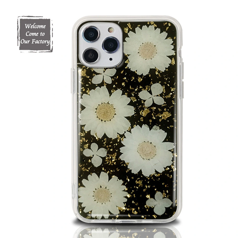 1.5m  anti shock DIY ODM OEM real pressed dried flower floral mobile phone case for iPhone 16 pro max 1