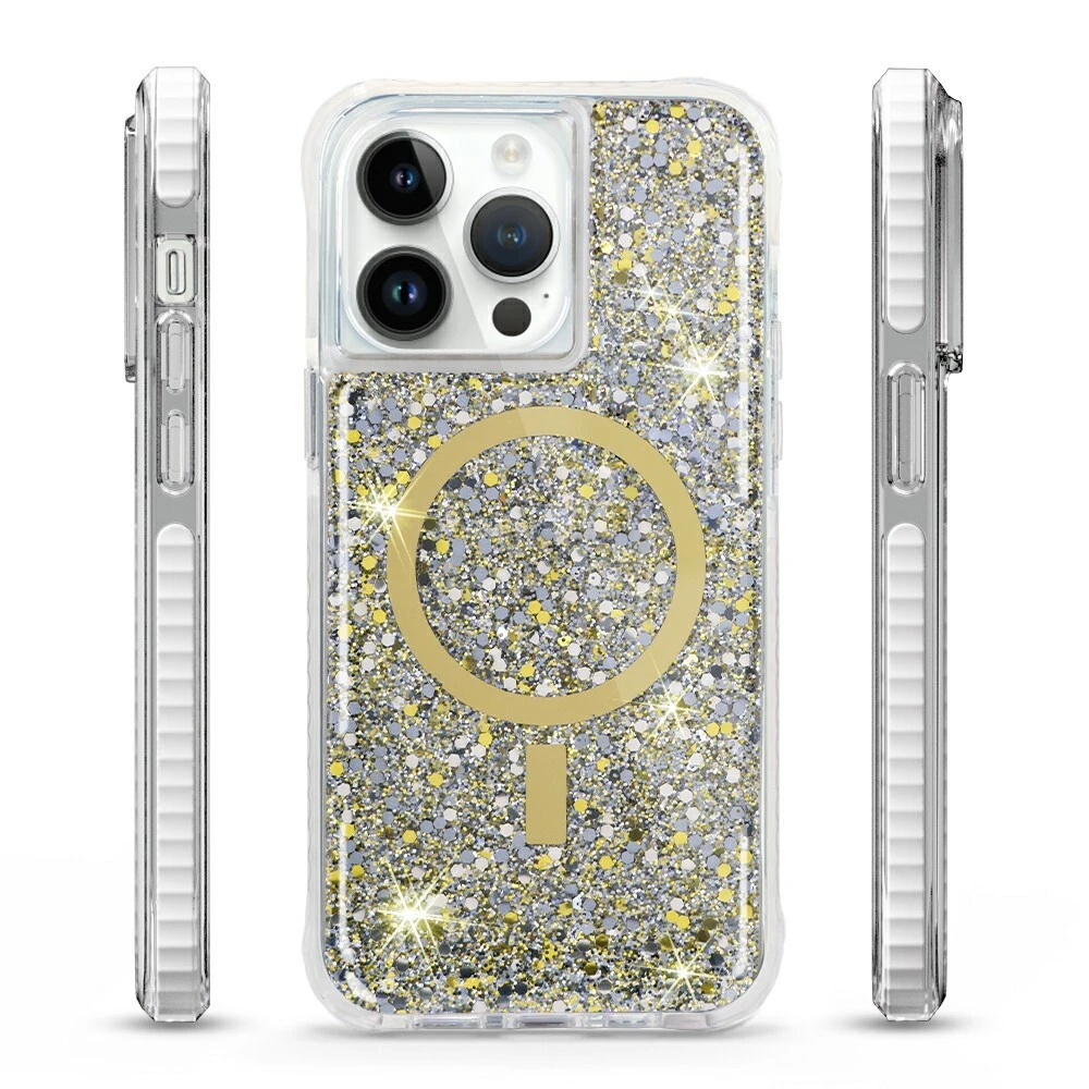 5M anti shock sparkling Shining colorful glitter mobile phone case for iPhone 16 pro max 1