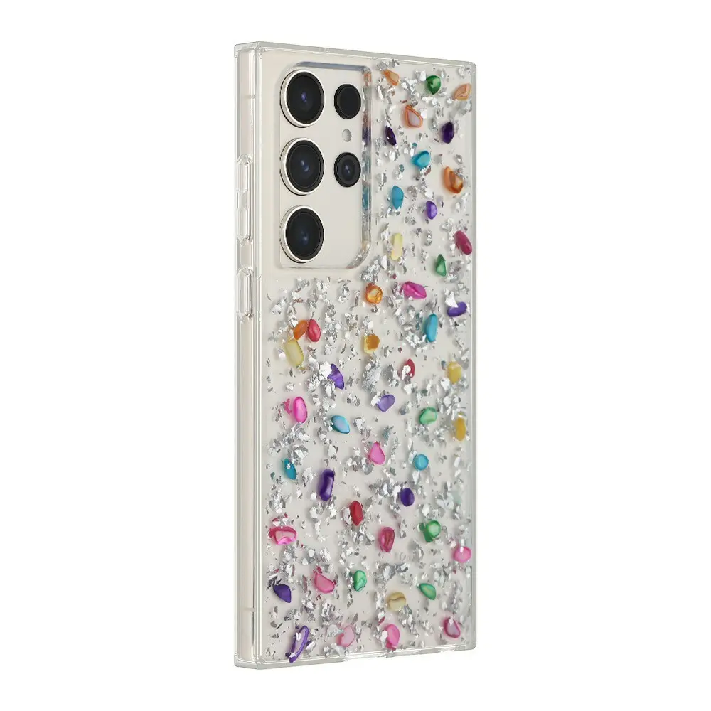 1.5M Anti Shock Colorful Gemstone Stone Massage Feeling Android Mobile Phone Case for Samsung S24 S23 Ultra-1 3