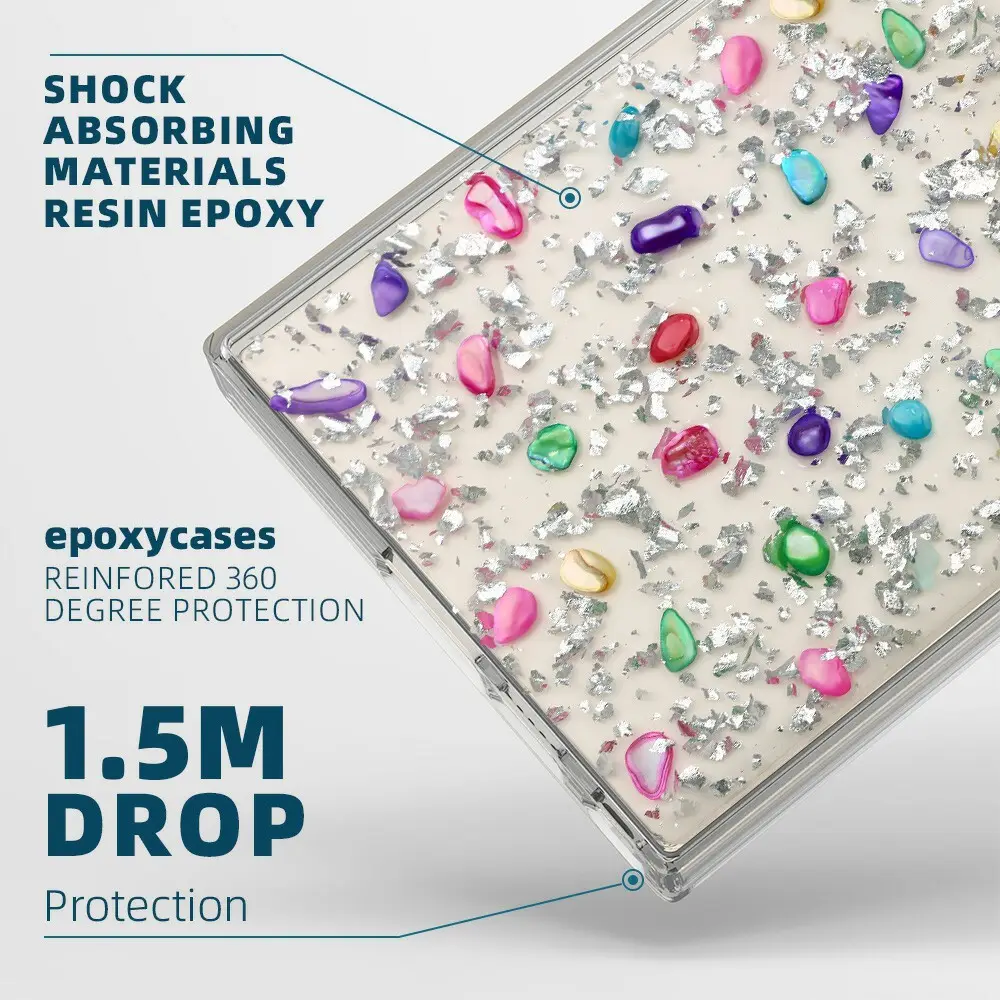 1.5M Anti Shock Colorful Gemstone Stone Massage Feeling Android Mobile Phone Case for Samsung S24 S23 Ultra-1 7