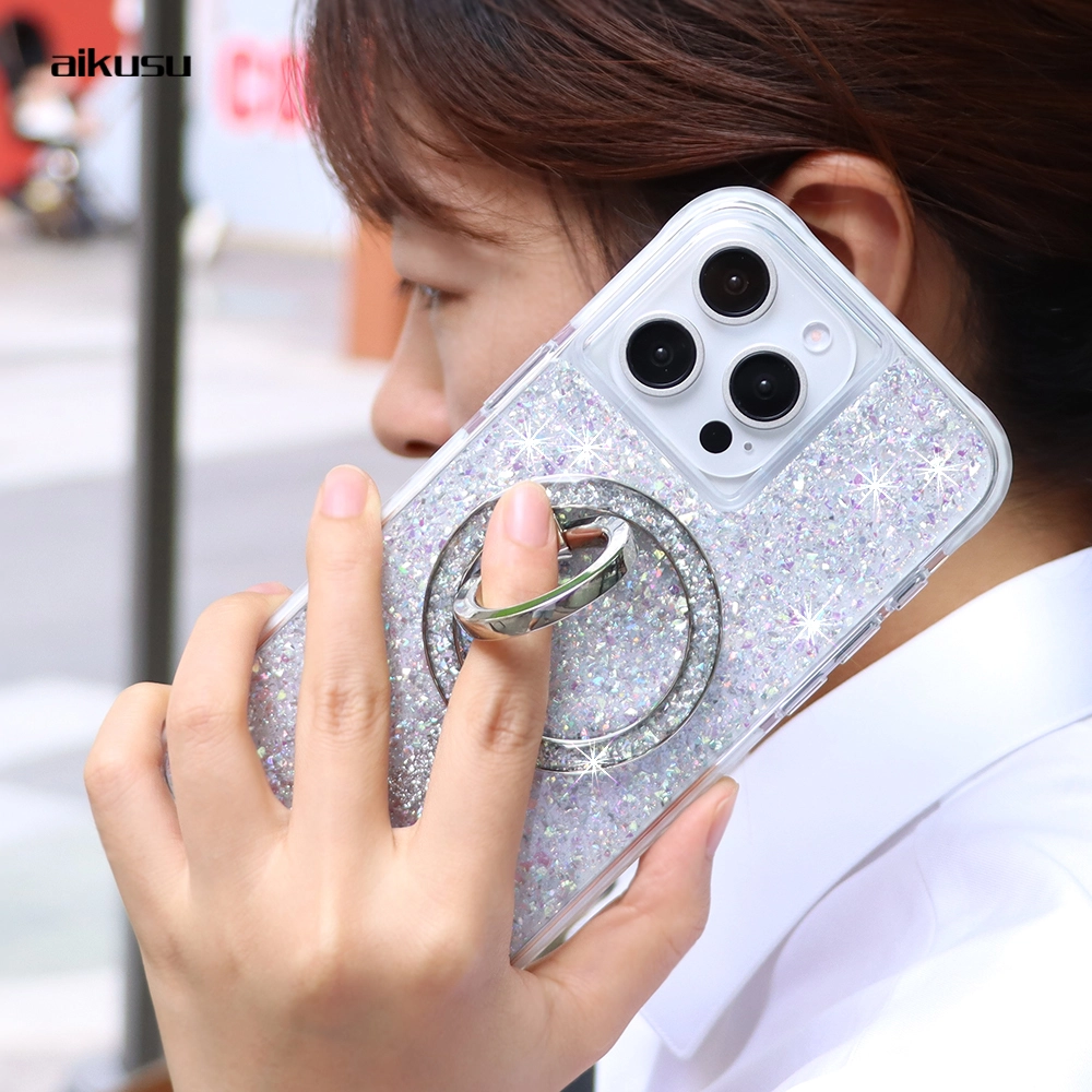 aikusu 5m  drop proof anti shock   glitter phone case 1