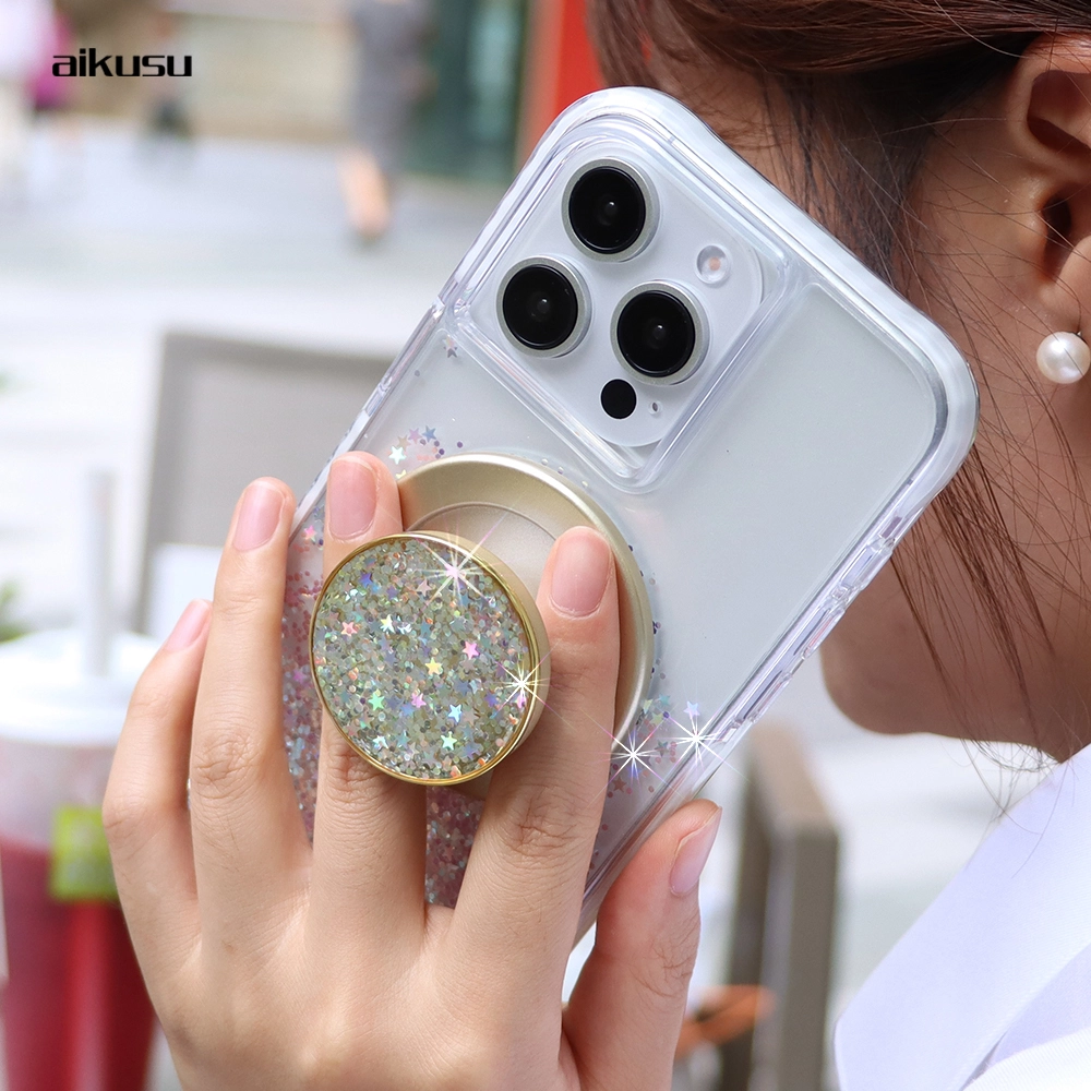aikusu 5m coque de téléphone magnétique anti-chute anti-choc à paillettes 1