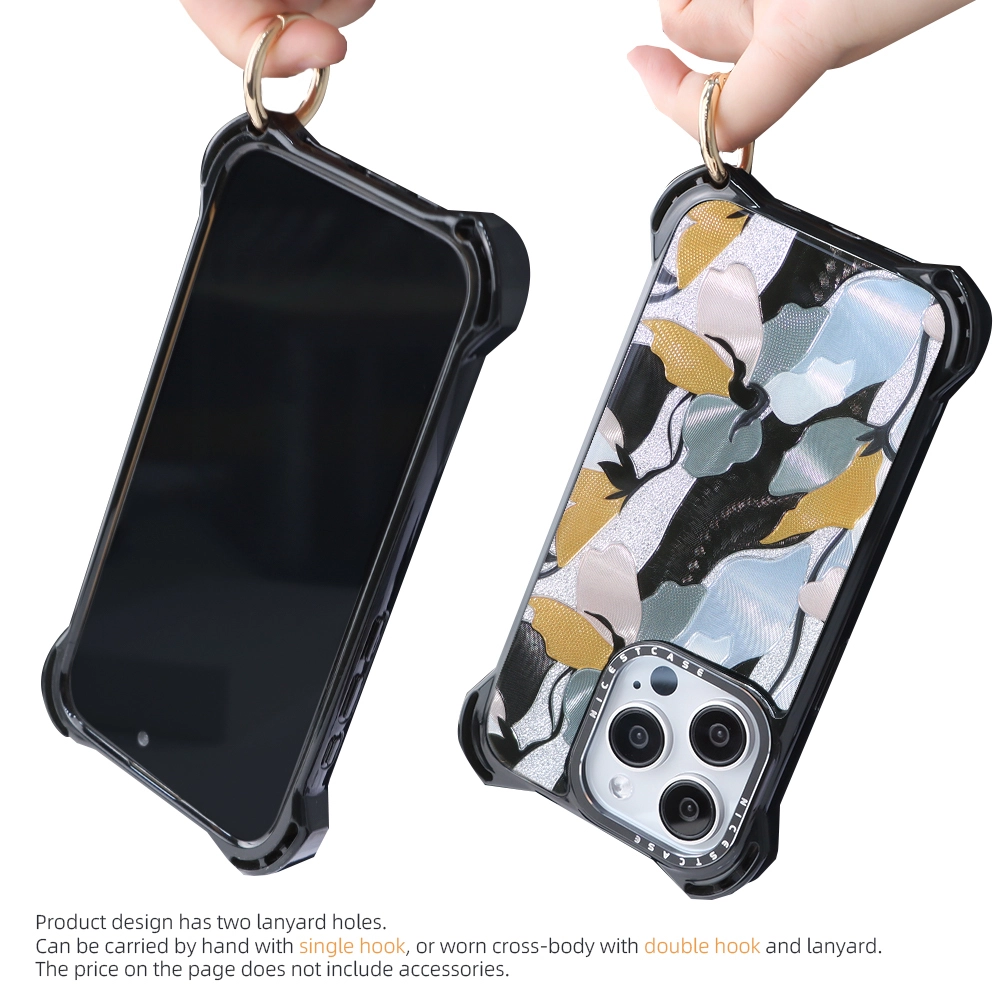 aikusu 7.5m  drop proof anti shock 3D pattern lanyard phone case 1