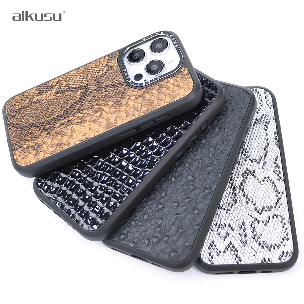 Custom and personalized 3M anti shock leather mobile phone case client-satisfied wholesale aikusu 1