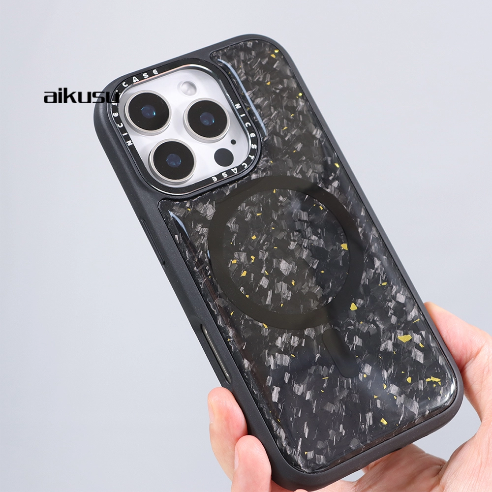 aikusu 3m anti shock drop-proof forged carbon fiber mobile phone case magnetic mobile phone case F246 1