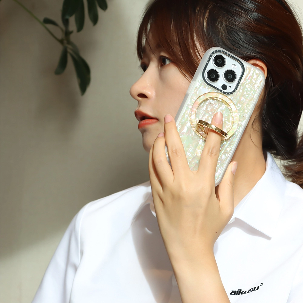 aikusu Natural mother of pearl magnetic phone holder W103 1