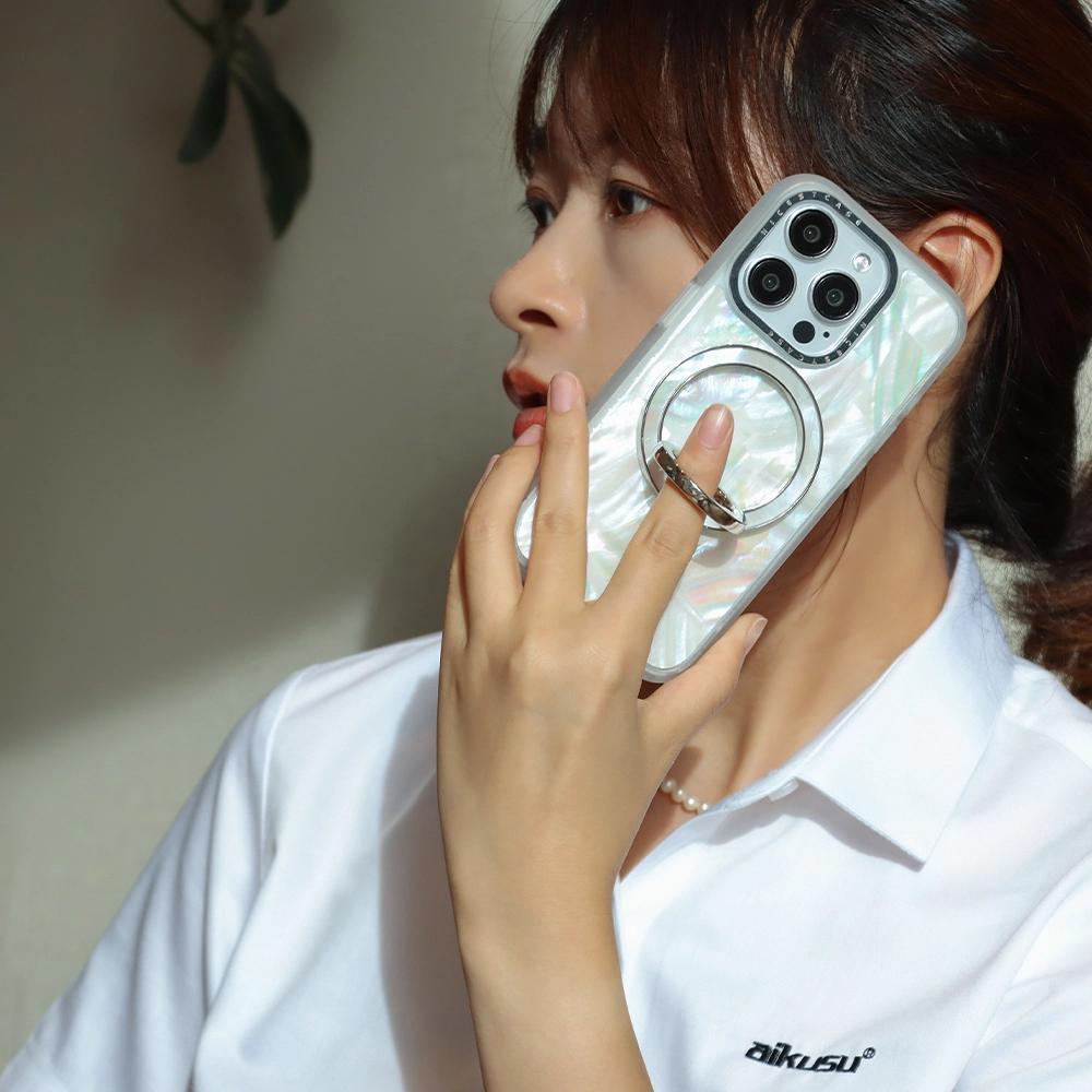 aikusu Natural mother of pearl magnetic phone holder W107 1