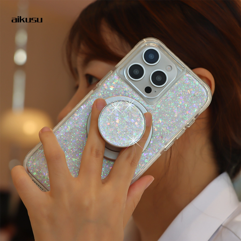 aikusu Glitter airbag phone grip K130 1
