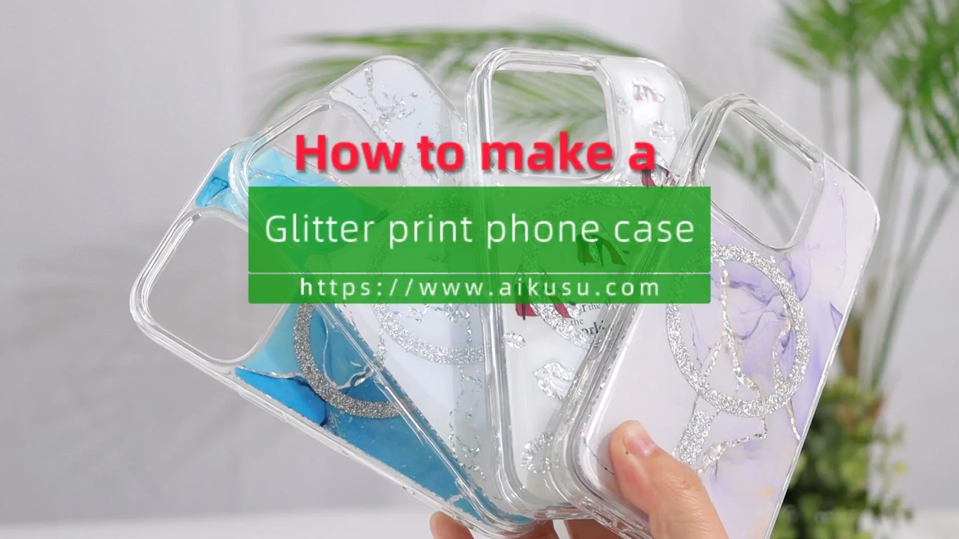 Glamorous purple 1.5M anti shock UV printing glitter resin phone case bulk buy manufacture aikusu 1