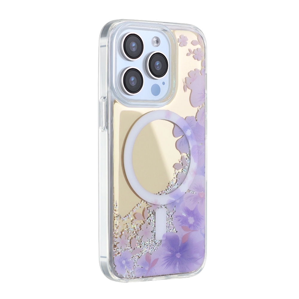 aikusu 1.5M anti-drop mirror printed flower plant phone case 1