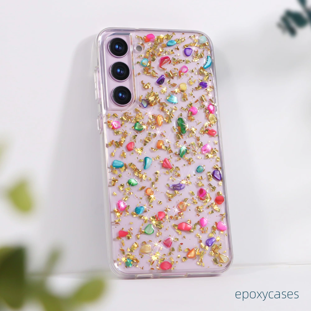Custom 1.5M anti shock colorful gemstone stone massage feeling Android mobile phone case for Samsung S23 S24 S25 Provider aikusu 1